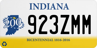 IN license plate 923ZMM