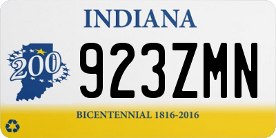 IN license plate 923ZMN