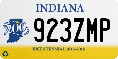 IN license plate 923ZMP