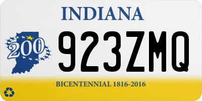 IN license plate 923ZMQ