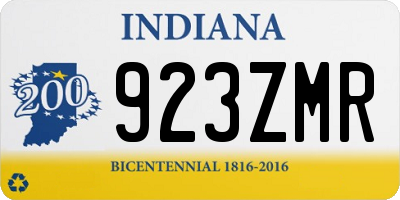 IN license plate 923ZMR