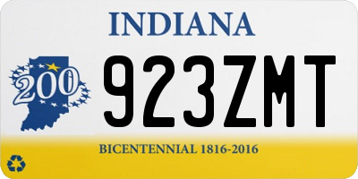 IN license plate 923ZMT