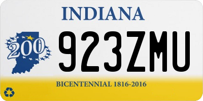 IN license plate 923ZMU