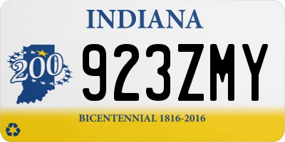 IN license plate 923ZMY