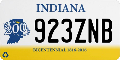 IN license plate 923ZNB