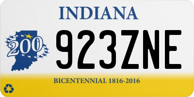 IN license plate 923ZNE