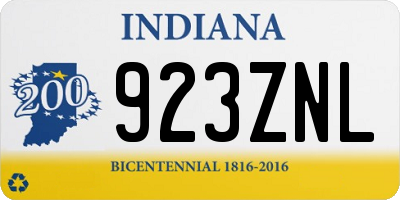 IN license plate 923ZNL