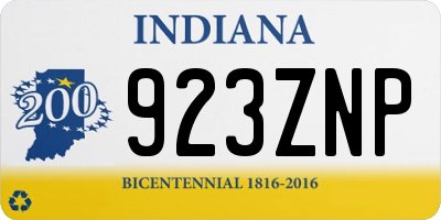 IN license plate 923ZNP