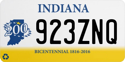 IN license plate 923ZNQ