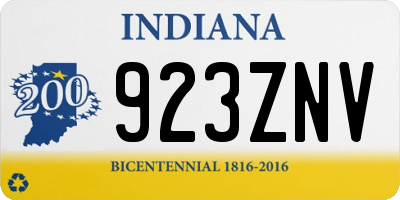 IN license plate 923ZNV
