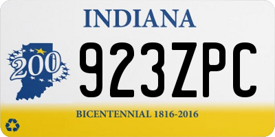IN license plate 923ZPC