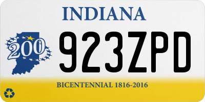 IN license plate 923ZPD