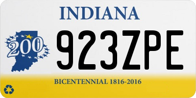 IN license plate 923ZPE