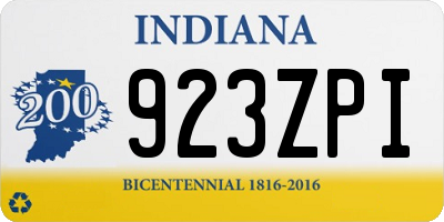 IN license plate 923ZPI