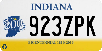 IN license plate 923ZPK
