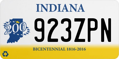 IN license plate 923ZPN
