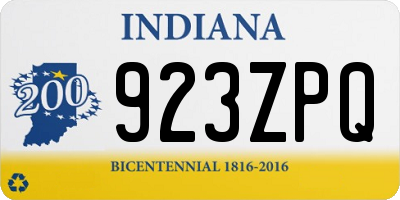 IN license plate 923ZPQ