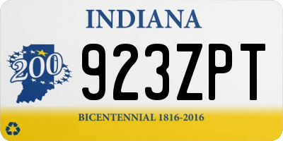 IN license plate 923ZPT