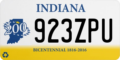 IN license plate 923ZPU