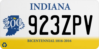 IN license plate 923ZPV