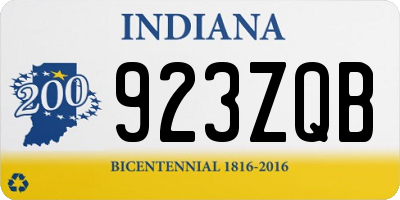 IN license plate 923ZQB