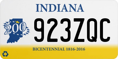 IN license plate 923ZQC