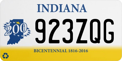 IN license plate 923ZQG