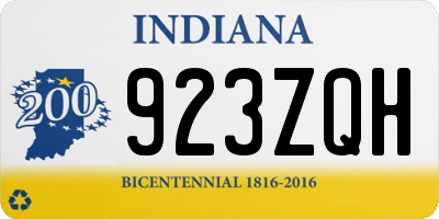IN license plate 923ZQH
