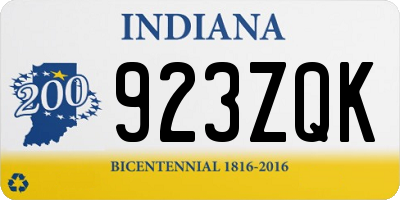 IN license plate 923ZQK