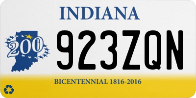 IN license plate 923ZQN