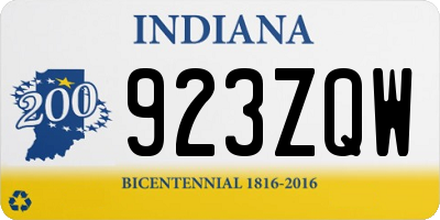 IN license plate 923ZQW