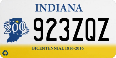 IN license plate 923ZQZ