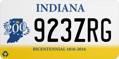 IN license plate 923ZRG