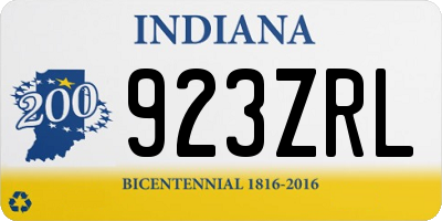 IN license plate 923ZRL