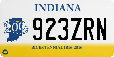 IN license plate 923ZRN