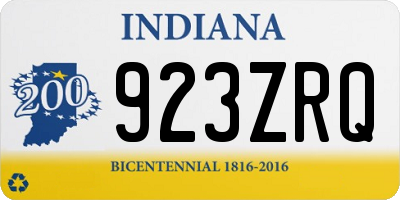 IN license plate 923ZRQ