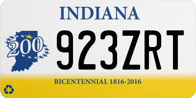 IN license plate 923ZRT