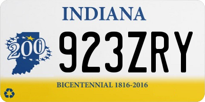 IN license plate 923ZRY