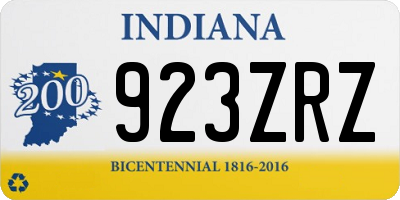 IN license plate 923ZRZ