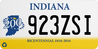 IN license plate 923ZSI