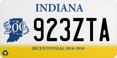 IN license plate 923ZTA