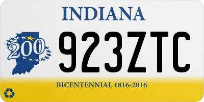 IN license plate 923ZTC
