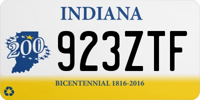 IN license plate 923ZTF