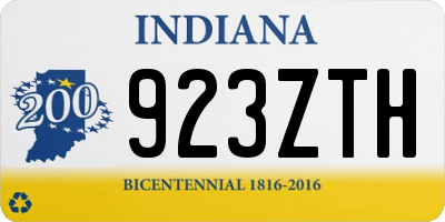 IN license plate 923ZTH