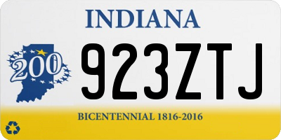 IN license plate 923ZTJ