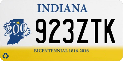 IN license plate 923ZTK