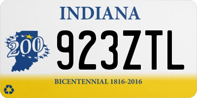 IN license plate 923ZTL