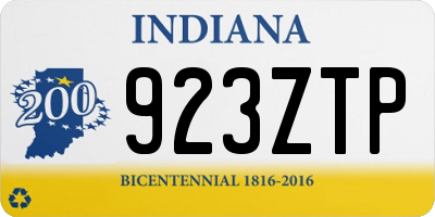 IN license plate 923ZTP