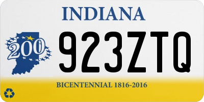 IN license plate 923ZTQ