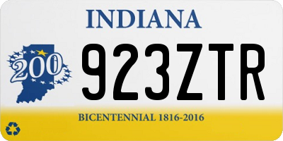 IN license plate 923ZTR